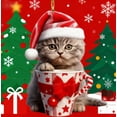 thumbnail image 3 of Regalos de Navidad de Gato Copa de Acrílico Plana Colgante de Navidad de Gato Lindo Decoración de Navidad Colgante Decoraciones de Navidad Caprichosas, 3 of 3