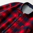 thumbnail image 5 of PEASKJP Mens Shirts Men's Slim-Fit Long-Sleeve Button Down Plaid Flannel Shirt,Red XXXXL, 5 of 5