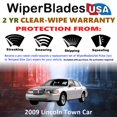 thumbnail image 2 of 2009 Lincoln Town Car Beam Wiper Blades Wipers w/2yr Warranty (Set of 2) (WiperBladesUSA), 2 of 5