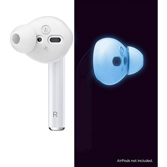 AirPods Eartips Cover - elago Earbuds Cover Designed for Apple AirPods 2 & 1 or EarPods [4 Pairs: 2 Large   2 Small] (Nightglow Blue)