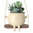 thumbnail image 3 of XZKING Swing Face Planter Pot, Hanging Planters for Indoor Plants, Face Planters Pots Head for Indoor, Outdoor, Swinging Plant Pot Decor, Succulent Planter, Resin Flower Pots,2 Pack, 3 of 7