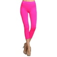 thumbnail image 2 of Neon Nation Solid Color Seamless Cropped Capri High-Rise Leggings, 2 of 3