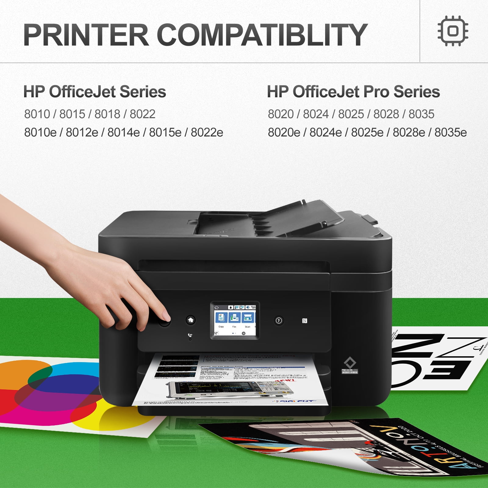 910XL Ink Cartridges Compatible With HP 910 Ink Cartridges for 910 HP Ink for OfficeJet Pro 8025e 8015e 8022e 8028e 8035e 8025 8035 8020 8022 Printer (4-Pack)