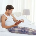 thumbnail image 5 of Honiee Heart Check Plaid for men - a sleek fusion of Straight Pajama Pants, versatile Lounge Pants, and cozy Sleepwear, all rolled into one-X-Large, 5 of 6