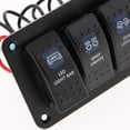 thumbnail image 3 of 6 Gang Rocker Resetting Switch Panel 12 / 24V Disyuntor Coche Barco Marino Sunnimix Panel de interruptores basculantes de 6 bandas, 3 of 8