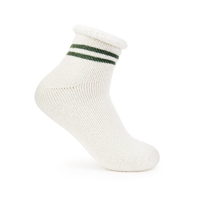 Fruit of the Loom Women's Comfort Quarter Crew Socks, Oatmeal/Pink