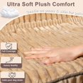 thumbnail image 2 of Funda de asiento de coche para perros YOVEEKLE, suave, de felpa, impermeable, color canela, 2 of 7