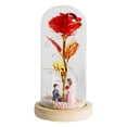 thumbnail image 1 of Rosa de Flor artificial Sunnimix rosa eterna con luz LED, 1 of 8