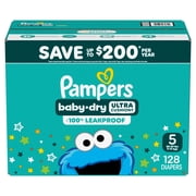 Pampers Baby Dry Diapers Size 5, 128 Count (Select for More Options)