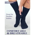 thumbnail image 5 of HUGH UGOLI Unisex Cotton Diabetic Crew Socks, Navy Blue, Large, Shoe Size: US 9-12 for Women & US 8-11 for Men, 4 Pairs, 5 of 5