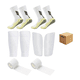 thumbnail image 1 of 6pcs Calcetines Antideslizantes Con Espinilleras Para Fútbol Belug,  Blanco, 1 of 4
