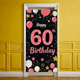 thumbnail image 6 of Pink and Gold Themed 60th Birthday Banner with Balloons Stars Backdrop Party Supplies Photography Props Birthday Decoration Birthday Party Decorations Happy Birthday Event Decor Background, 6 of 8