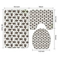 thumbnail image 3 of Brown Bigfoot Pattern Bathroom Rugs Sets 3 Piece,Toilet Cover Set,Absorbent Non Slip Bathroom Mats Sets with U-Shaped Contour Rug Toilet Rug Set, 3 of 5