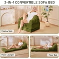 thumbnail image 3 of Pipleo 3-in-1 Folding Sofa Bed, Convertible Floor Lounger & Chair with Back Support, Portable Handle, Comfy Couch for Small Apartment Living Room Bedroom, 3 of 7