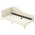 thumbnail image 2 of Costway Twin Size Upholstered Daybed Rivet-Tufted Platform Bed with Metal Legs, 2 of 10