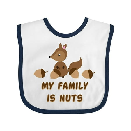 

Inktastic My Family is Nuts Gift Baby Boy or Baby Girl Bib