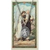 Pewter Saint St Matthew Apostle Medal with Laminated Holy Card, 1 1/16 Inch