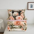 thumbnail image 5 of Retro Sewing Machine Bedding Sets 2 Pcs,Blooming Pink Rose Romantic Comforter Set Women,Botanical Garden Vintage Floral Quilted Comforter with 1 Pillowcase, 5 of 7