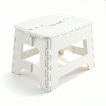 MH-Folding Step Stool  for Adults Holds Up  Non-Slip Folding Stools with Portable Handle Compact Plastic Foldable Step Stool for Bathroom Bedroom Kitchen