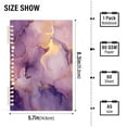 thumbnail image 3 of Purple Lilac Gold Marble Spiral Notebooks 60 Sheets 120 Pages A5 Journal Notepad 8.3x5.7 Inch Thick Adjustable College Ruled Paper, 3 of 8