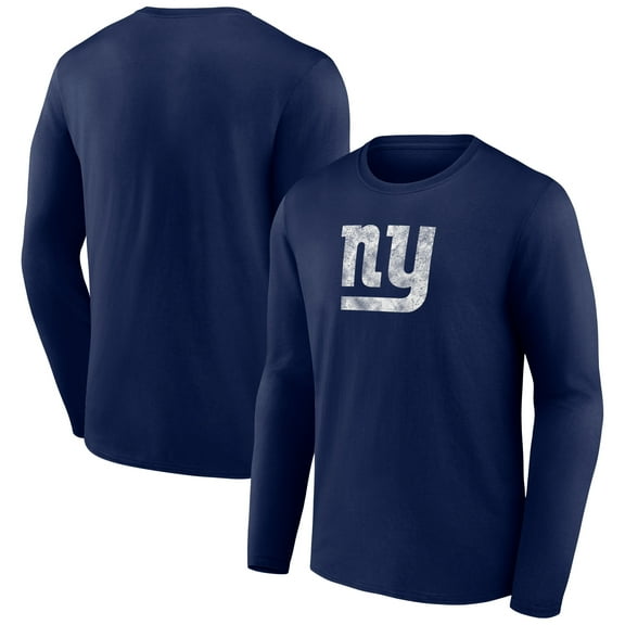 Men's Navy New York Giants Throwback Long Sleeve T-Shirt