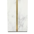 thumbnail image 4 of CosmoLiving by Cosmopolitan 3" Geometric 6 lbs White Marble Bookends with Gold Inlay (Set of 2), 4 of 8