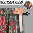 thumbnail image 3 of Mushroom (24) Kitchen Curtains - Vintage Tier Curtains for Bathroom Living RV Rod Pocket Window Drapes 36 Inch 2 Panels Set 28"x36" Window Treatment Tiers, 3 of 4