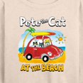 thumbnail image 3 of Pete The Cat - At The Beach - Women's Lightweight French Terry Long Sleeve Shirt, 3 of 6