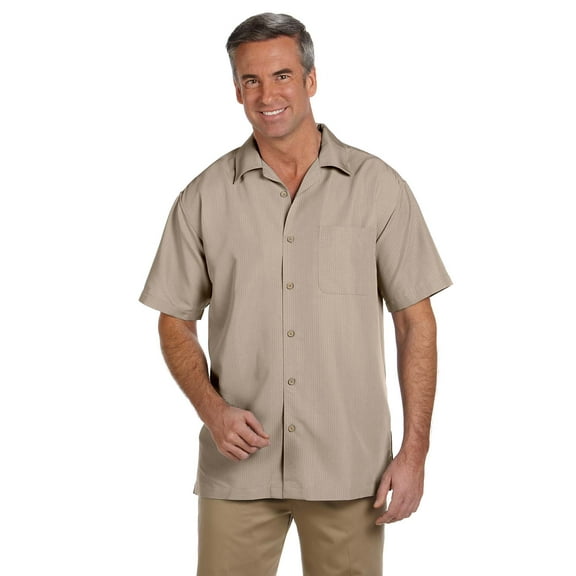 Harriton M560 Men'S Barbados Textured Camp Shirt