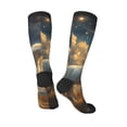 thumbnail image 5 of Lsque Starry Sky White Horse Printed Crew Socks Men's Women's LightWeight Thin Casual Calf Socks ,Knee High Socks,Cotton Socks, 5 of 9