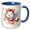 Blue/White, variant on 3drose, Cute Kitty Cupid Illustration, 11oz Two-tone Blue Mug