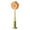 A Orange, variant on Sylvtty Cleaning Brush with Suction Cup Base Removable Flower Sponge Head Three-in-One Functions Multi-functional Cleaning Brush