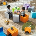 thumbnail image 5 of ECR4Kids Tri-Me Table and Cube Chair Play Set, Multipurpose Furniture, Orange, 3-Piece, 5 of 9