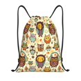 thumbnail image 1 of Xecao Cute Owls Pattern Sports Drawstring Backpack - String Swim Gym Bag with Wet Proof Pocket for Women&Men-Medium, 1 of 6