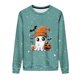 thumbnail image 4 of Heisall Womens Hoodies Halloween-themed Sparkling Print Round Neck Long Sleeve Fleece-lined Casual Sporty Fashion Sweatshirts, 4 of 9