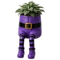 thumbnail image 5 of Clearance! Halloween Whimsical Hanging Leg Planter, Resin Succulent Garden Pot, Witch, 5 of 8