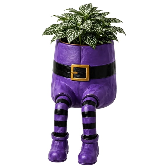 Clearance! Whimsical Halloween Hanging Legs Planter, Spooky Cute Sitting Flower Pot for Desk, Shelf & Windowsill, Small Indoor Planter for Plant Lovers (E)