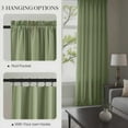 thumbnail image 2 of Sage Green Velvet Light Filtering Curtains(52 X 84）, Thermal Insulated Drapes for Bedroom & Living Room, Heavyweight Soundproof Rod Pocket Curtains, 2 Panels, 2 of 4