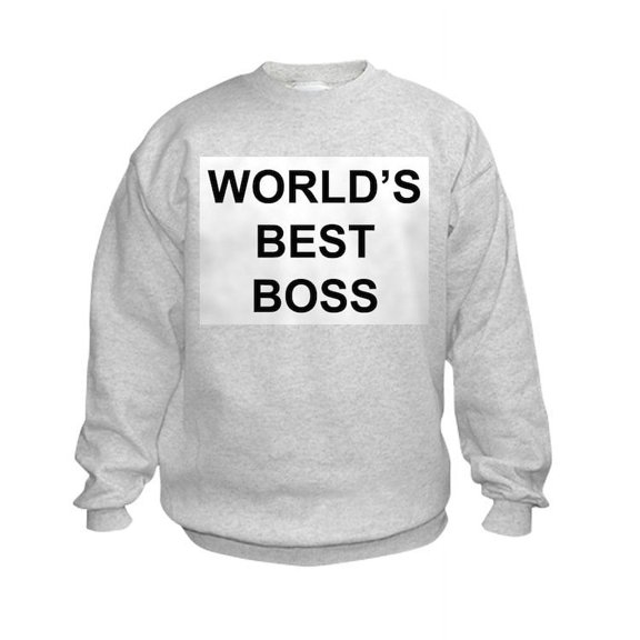 CafePress - World's Best Boss Kids Sweatshirt - Kids Sweatshirt, Youth Crew Neck Sweatshirt