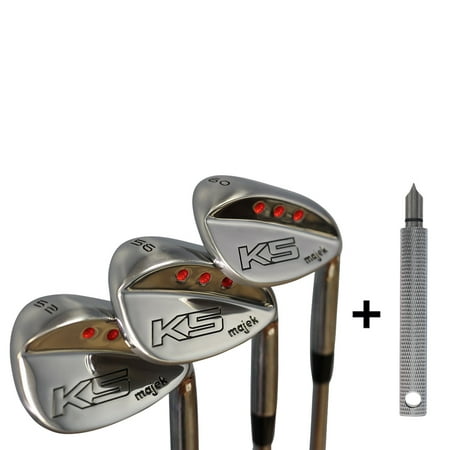 Lob Wedge Set - Majek Golf +2 inch over XL Big & Tall Men's Wedge Set: 52° Gap (GW), 56° Sand (SW), 60° Lob (LW) Regular Flex (Tall 6'3