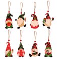 thumbnail image 1 of RKSTN Fall Decorations for Home Christmas Decorations Painted Wooden Small Pendants Christmas Tree Faceless Elderly Rudolph Pattern Pendants Mixed 8pcs Decorations, 1 of 5