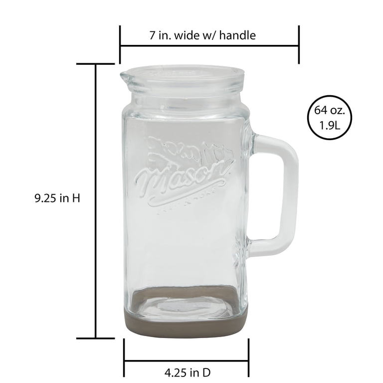 Mason Craft & More 64oz Glass Pitcher with Lid photo 2