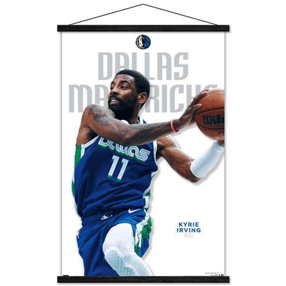 NBA Dallas Mavericks - Kyrie Irving Feature Series 23 Wall Poster with Magnetic Frame, 22.375" x 34"