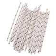 thumbnail image 3 of 25pcs Pajas Desechables de Papel de Beber Accesorio de de Cumpleaños de Cóctel de Barras de Playa Oro Colcomx Pajas de beber, 3 of 8