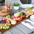 thumbnail image 5 of 36" Wooden charcuterie Boards, Extra Large Cheese Board, charcuterie Board with Handles, Food Plate for Appetizers, Food, Bread, Board & Cheese for Kitchen, Restaurant and Pantry, Espresso, 5 of 5