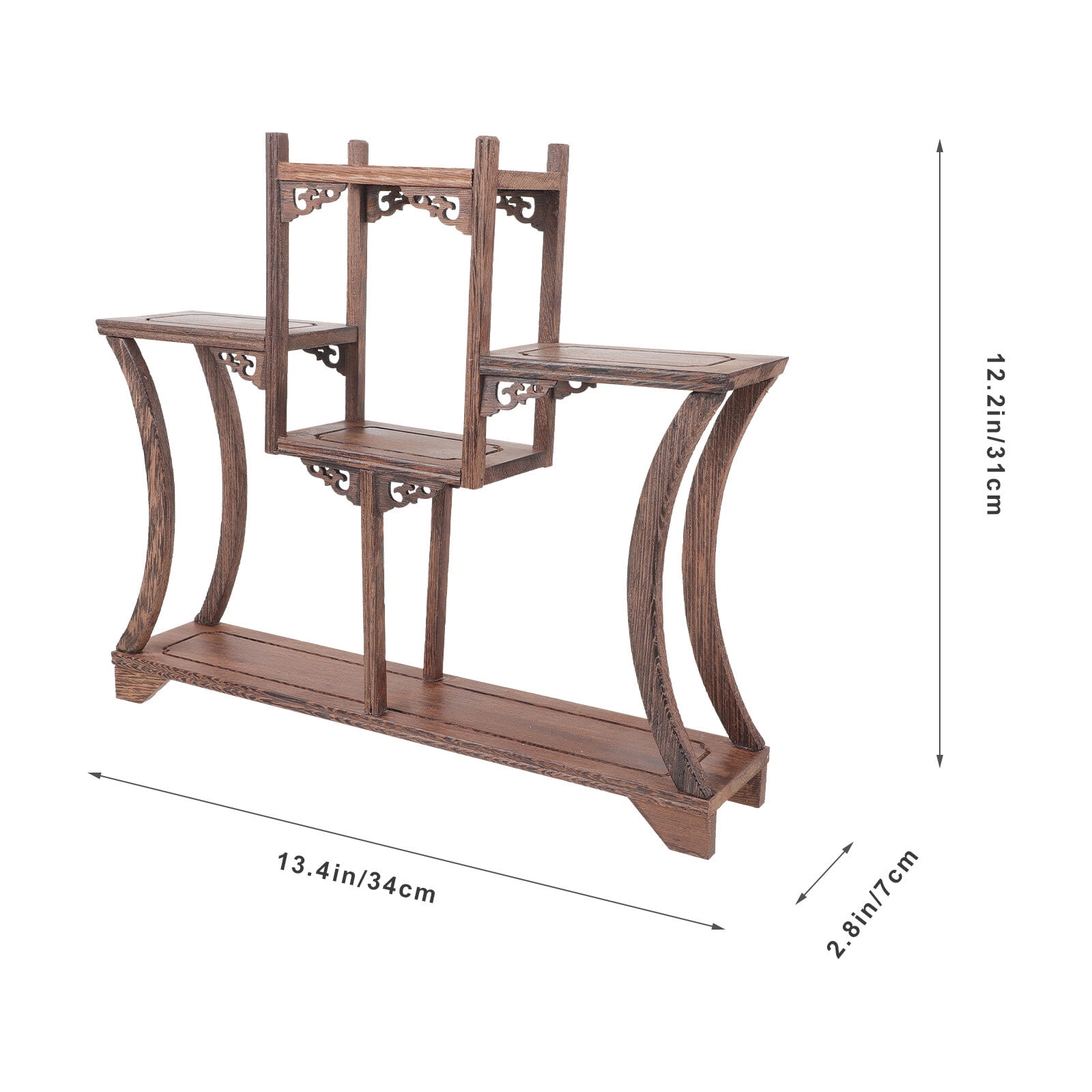 Antique Display Shelf Wooden Antique Display Frame Curio Tea Pot