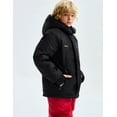 thumbnail image 2 of GEMYSE Boy's Waterproof Ski Snow Jacket Hooded Fleece Windproof Winter Jacket (Black,8), 2 of 5