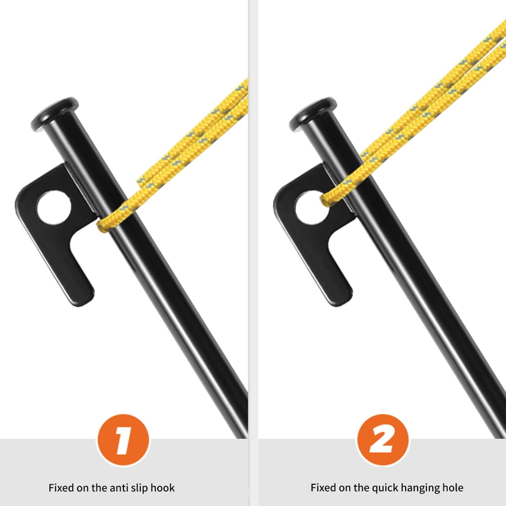 MOMOJIA Camping Tent Stakes, Aluminum Alloy Canopy Stakes Spikes Heavy Duty Tent Peg
