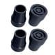 thumbnail image 1 of 4 puntas de bastón negras con casquillo de 19 mm y base de goma resistente, 1 of 1