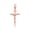 Rose, variant on 10k White Gold Cross Necklace - Catholic Crucifix Pendant MEDIUM (20 Inches)